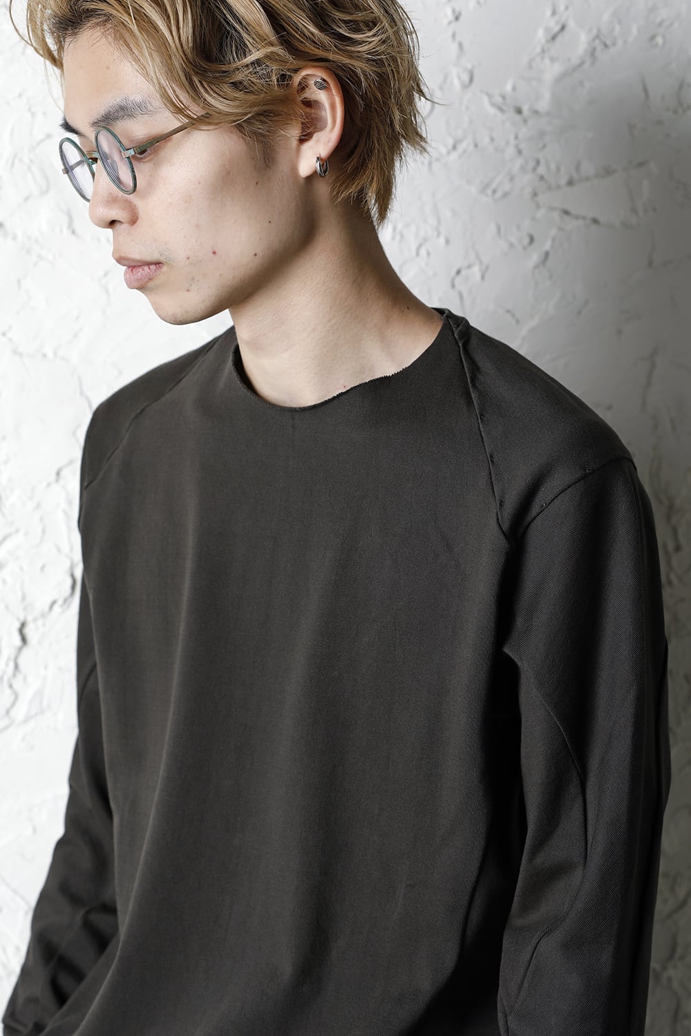 Long sleeve medium weight soft jersey Mud Khaki