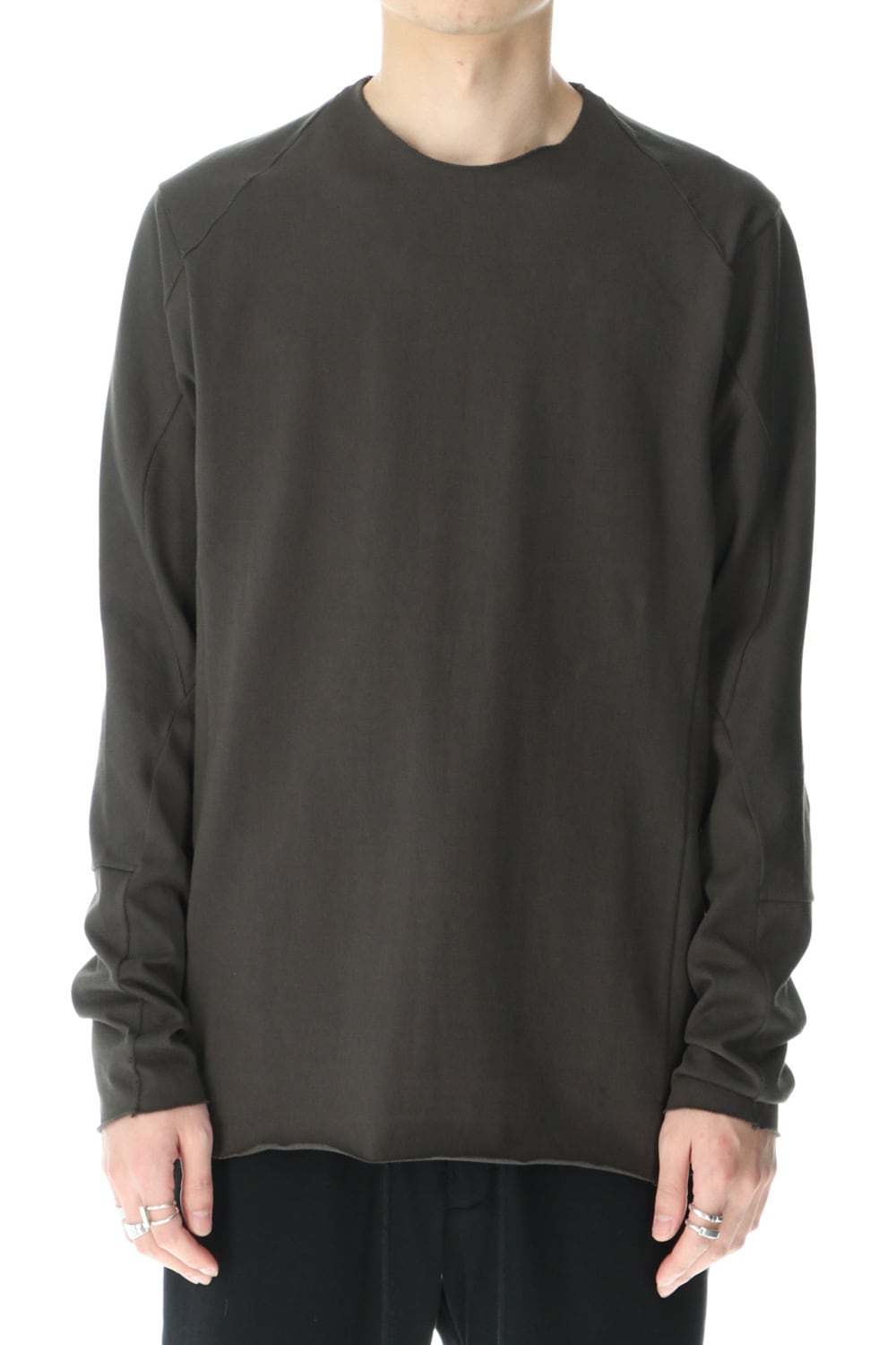 Long sleeve medium weight soft jersey Mud Khaki