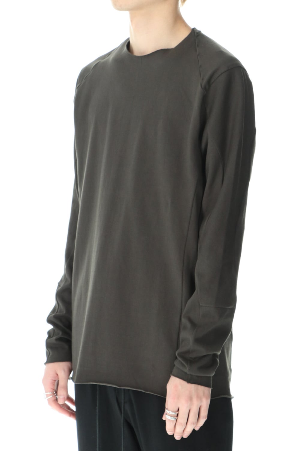 Long sleeve medium weight soft jersey Mud Khaki