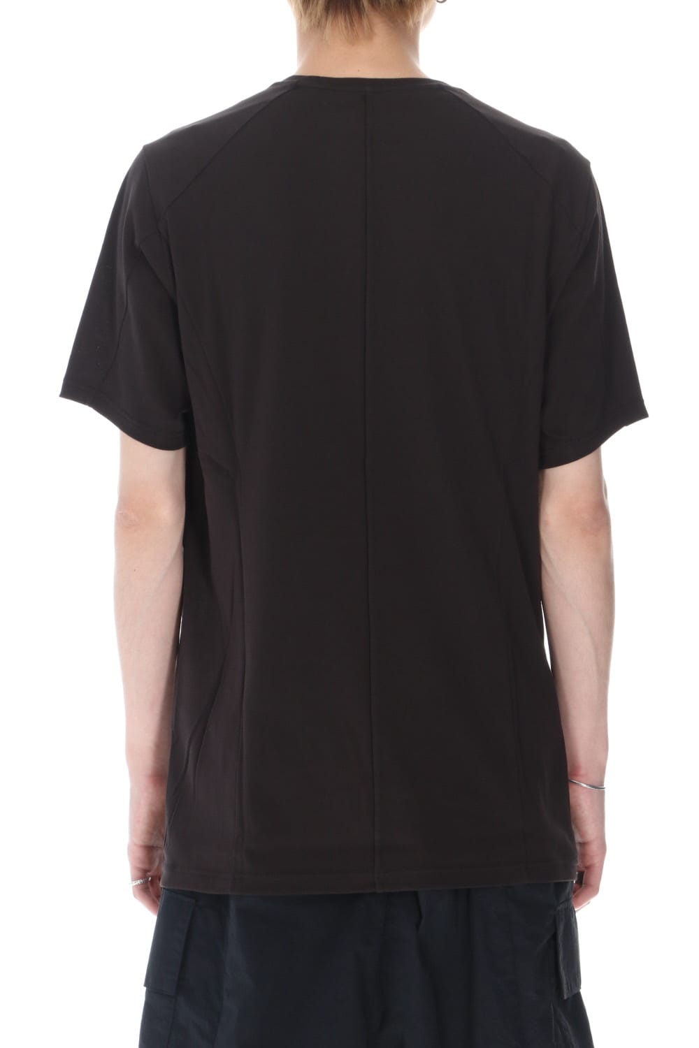 Short sleeve cotton high twist interlock jersey Lava Stone