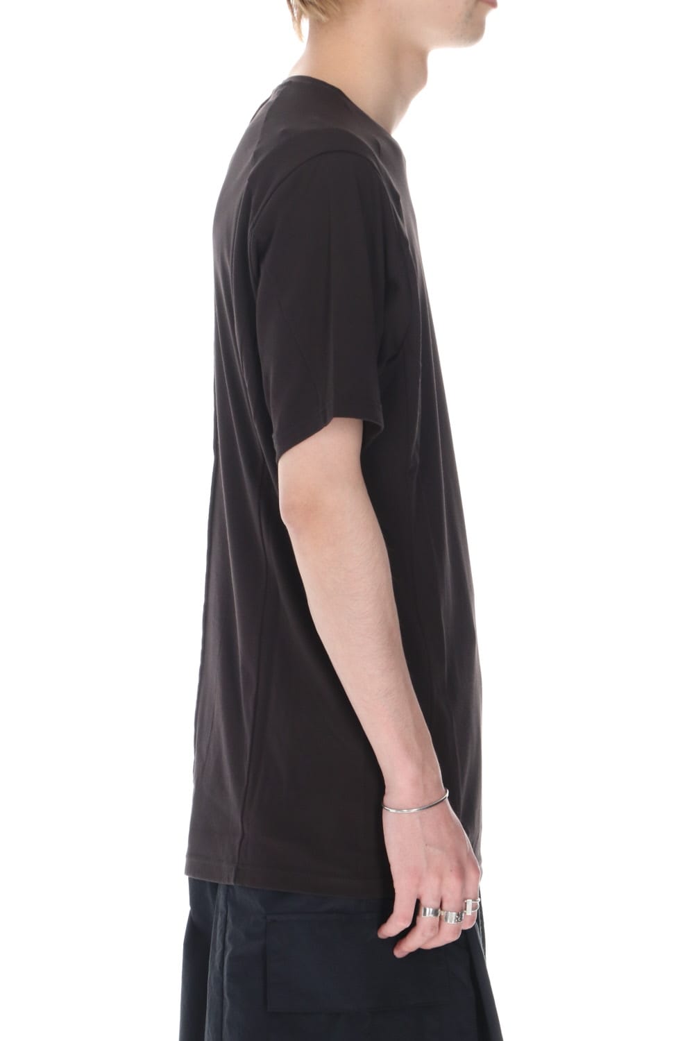 Short sleeve cotton high twist interlock jersey Lava Stone