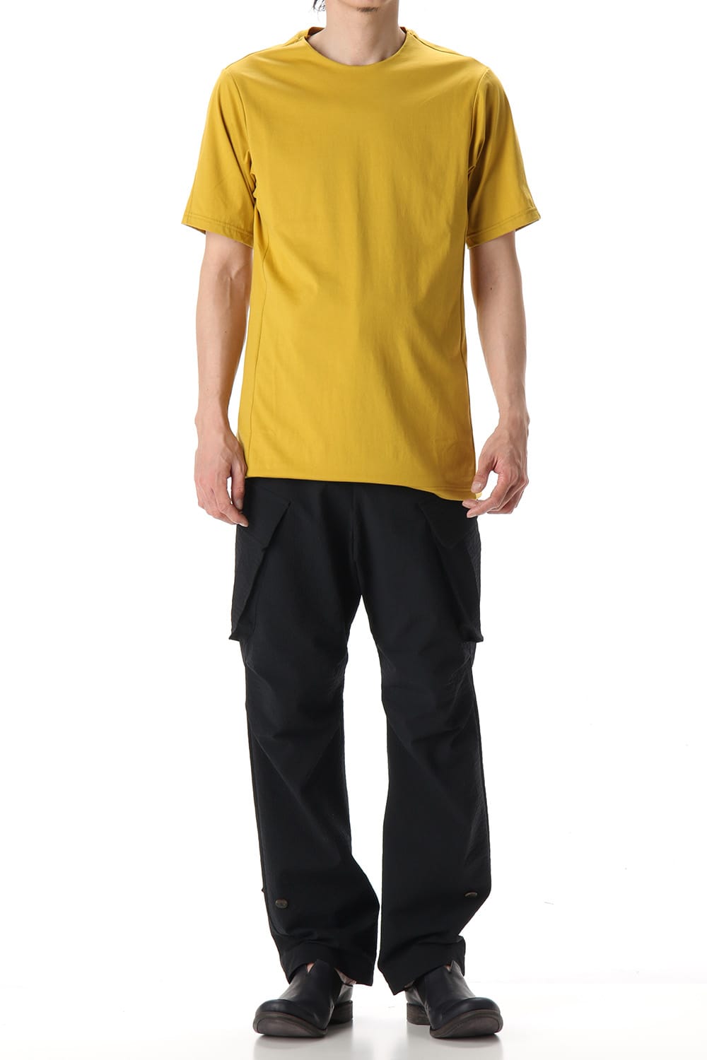 Short Sleeve egyptian cotton jersey (SUVIN) - Dirty Yellow