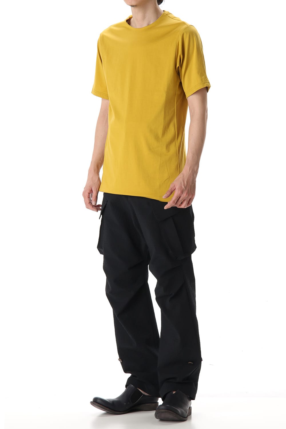 Short Sleeve egyptian cotton jersey (SUVIN) - Dirty Yellow