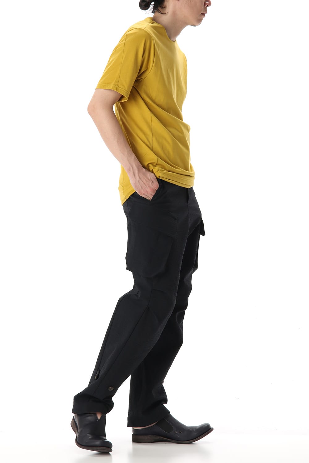 Short Sleeve egyptian cotton jersey (SUVIN) - Dirty Yellow