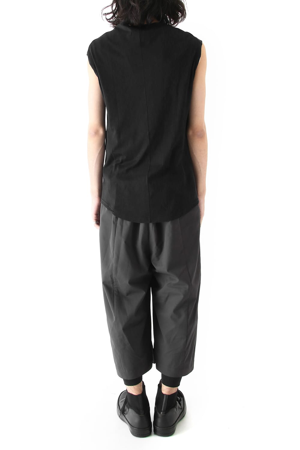 Sleeveless Cut Sew 2/80 Cotton Jersey