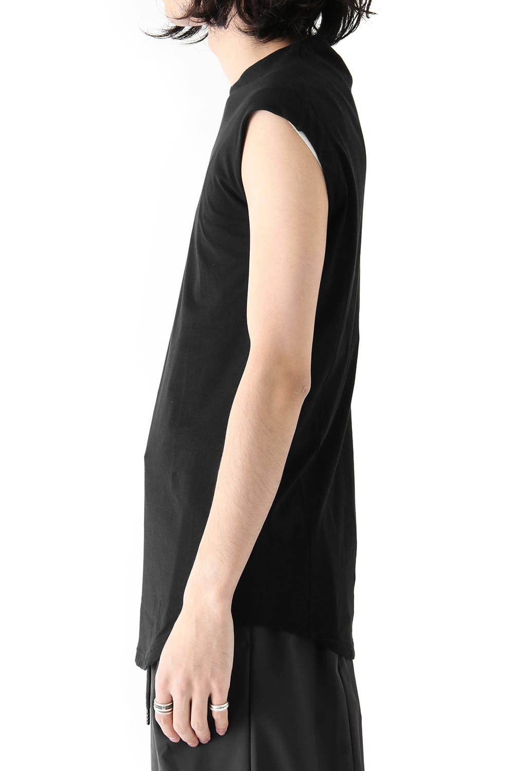 Sleeveless Cut Sew 2/80 Cotton Jersey