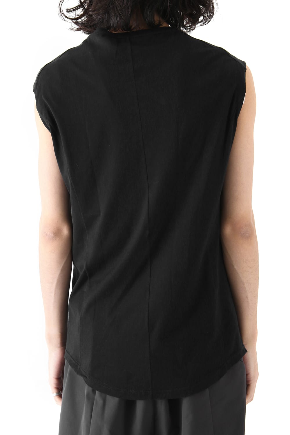 Sleeveless Cut Sew 2/80 Cotton Jersey