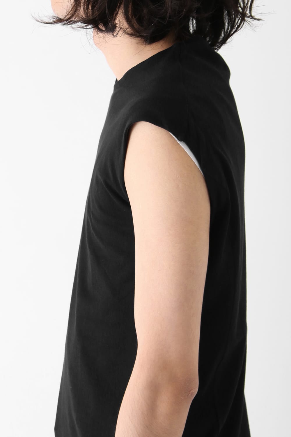 Sleeveless Cut Sew 2/80 Cotton Jersey