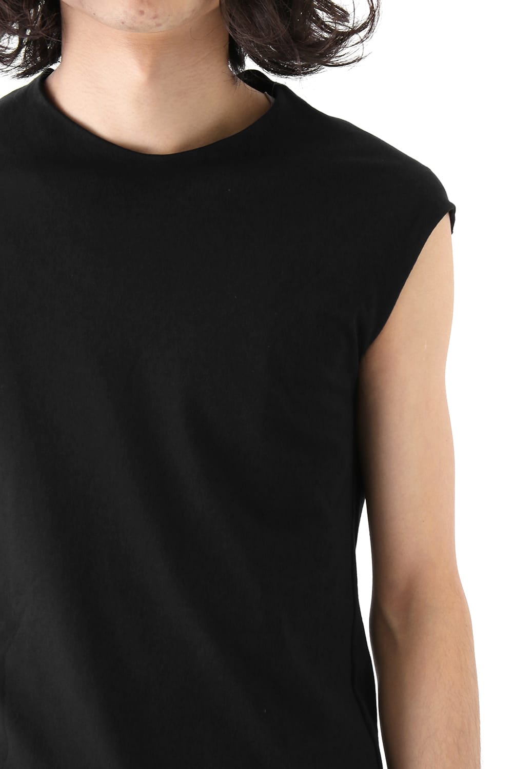 Sleeveless Cut Sew 2/80 Cotton Jersey