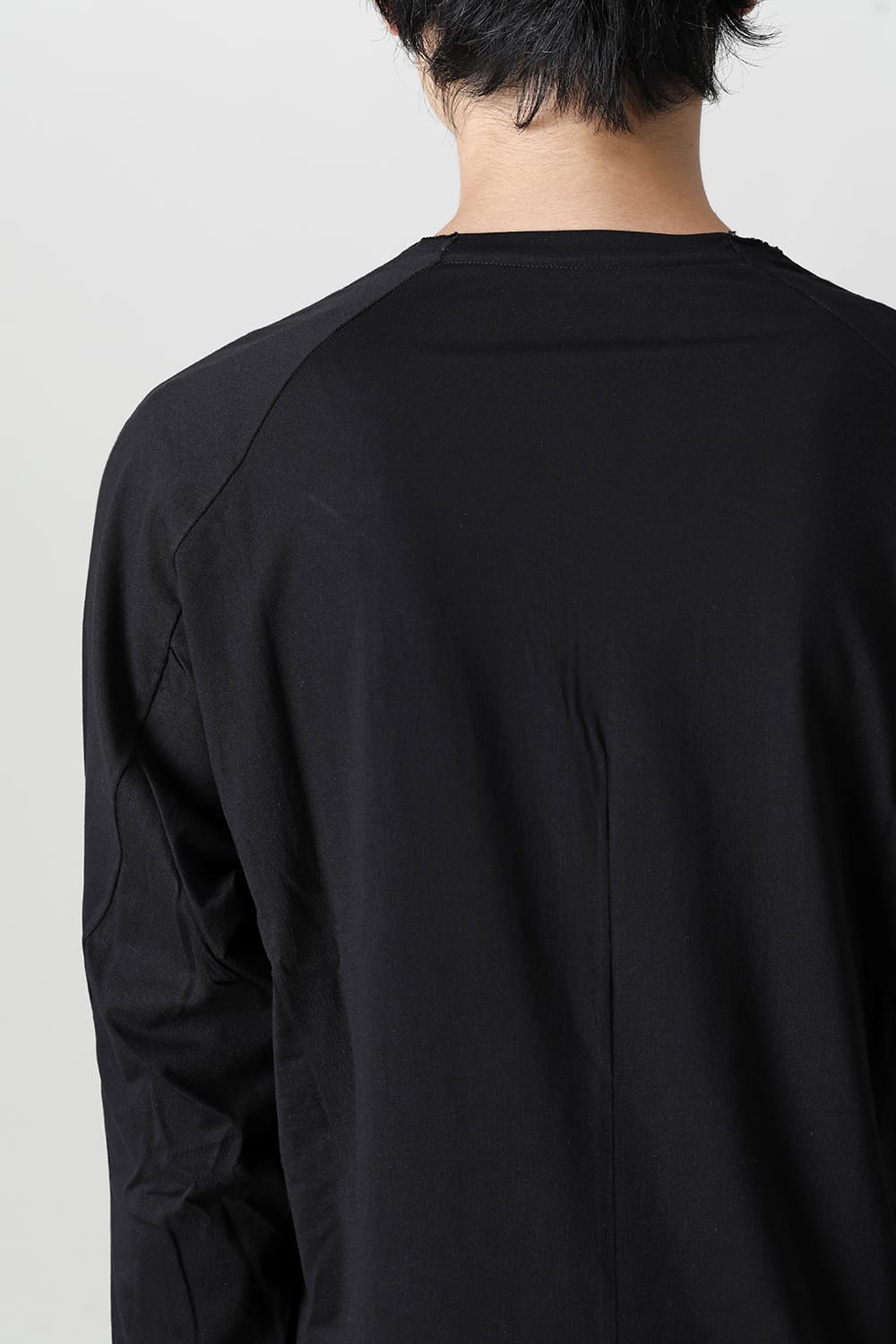 Long sleeve 100/3 suvin cotton jersey Black