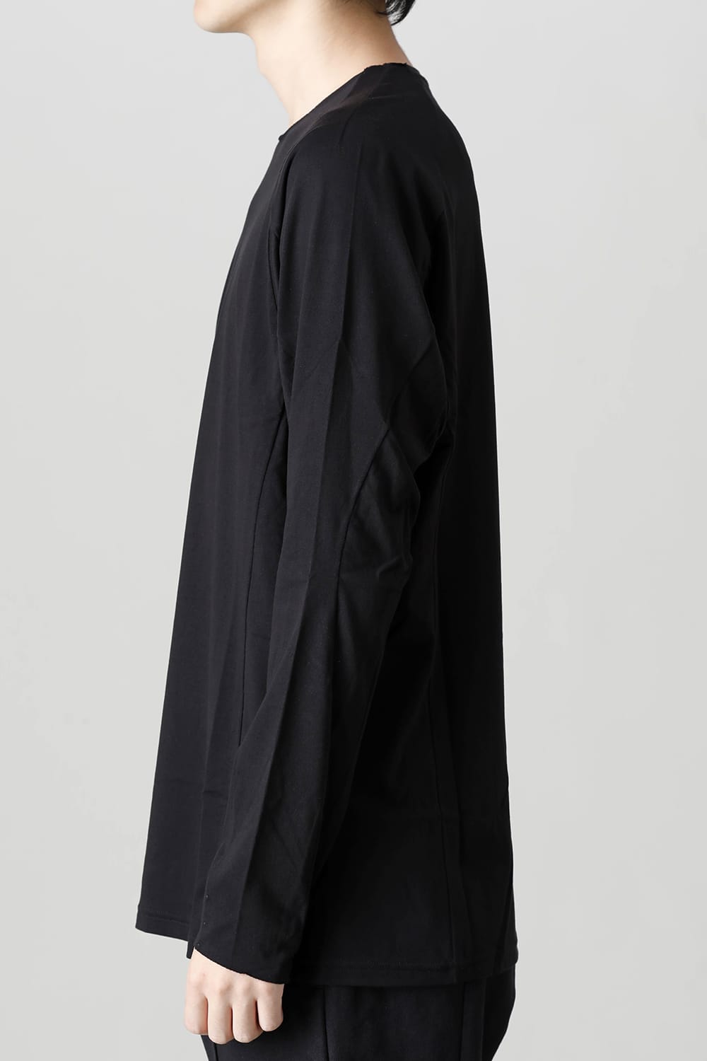 Long sleeve 100/3 suvin cotton jersey Black