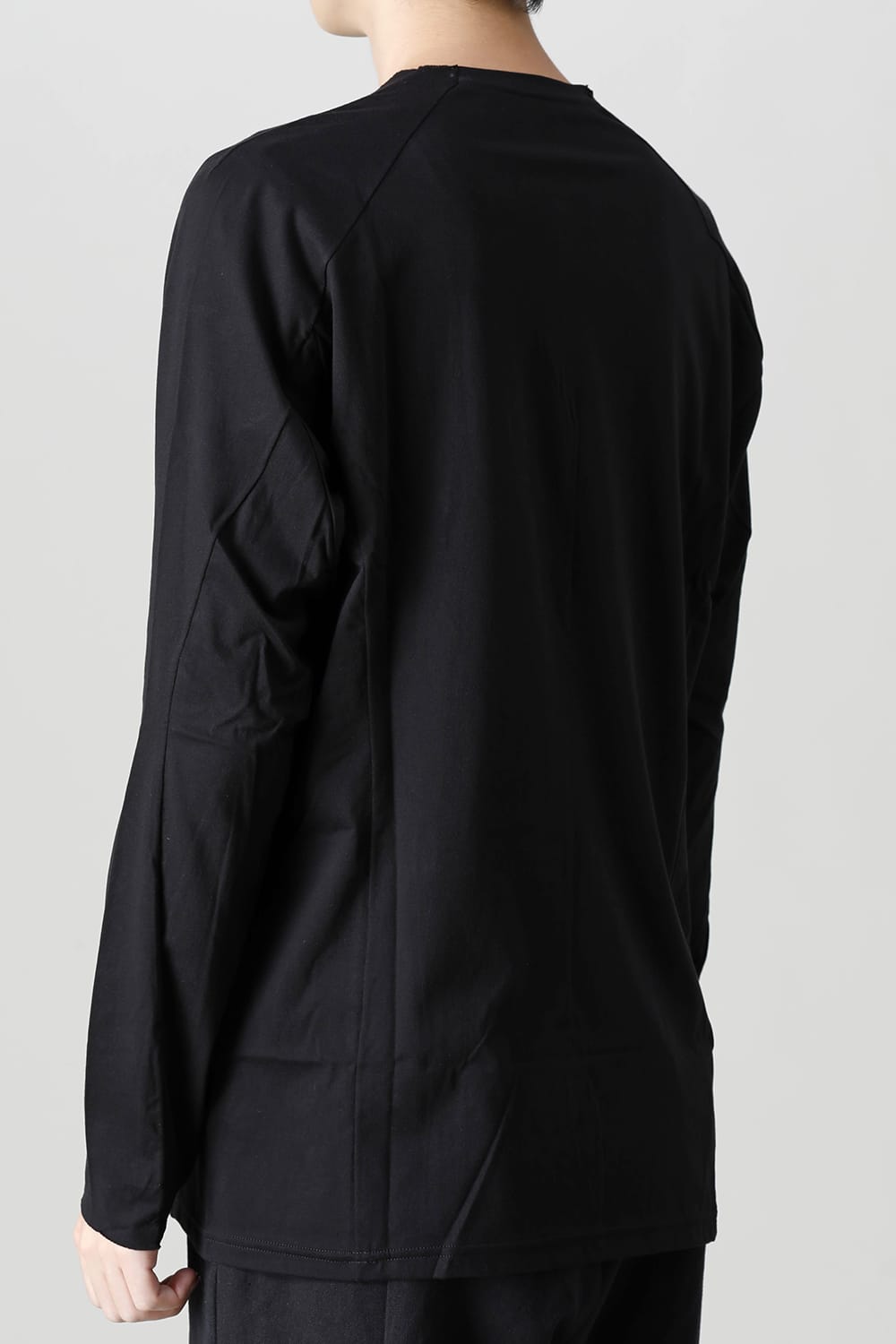 Long sleeve 100/3 suvin cotton jersey Black