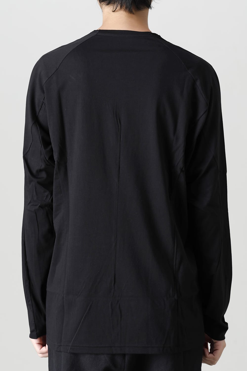 Long sleeve 100/3 suvin cotton jersey Black