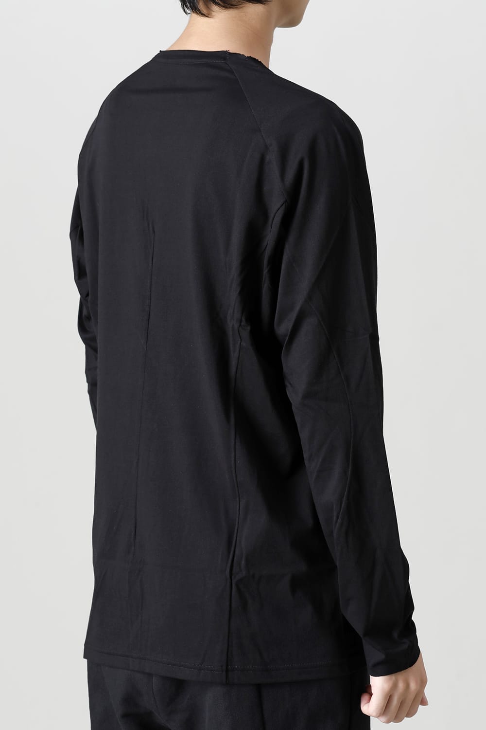 Long sleeve 100/3 suvin cotton jersey Black
