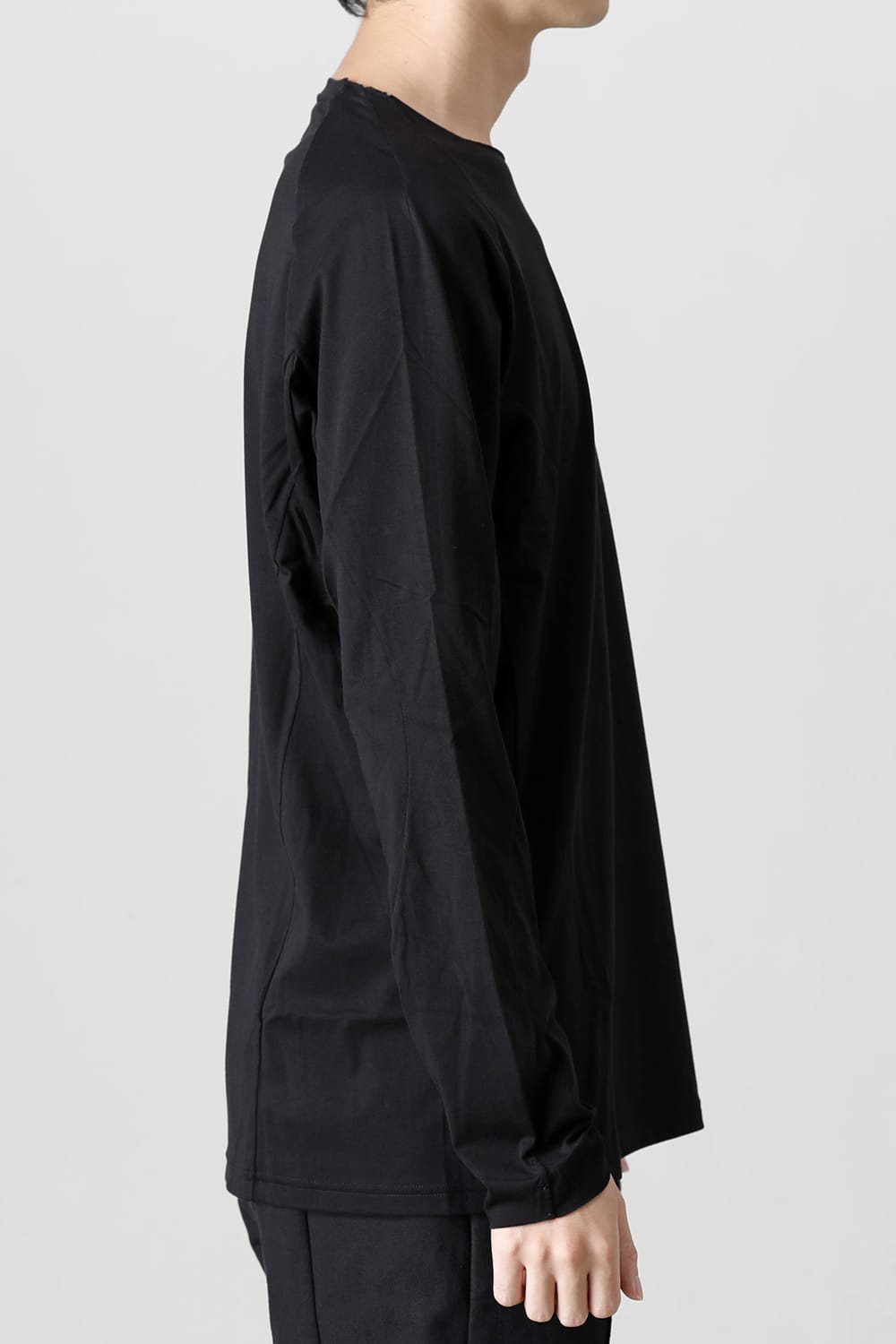 Long sleeve 100/3 suvin cotton jersey Black