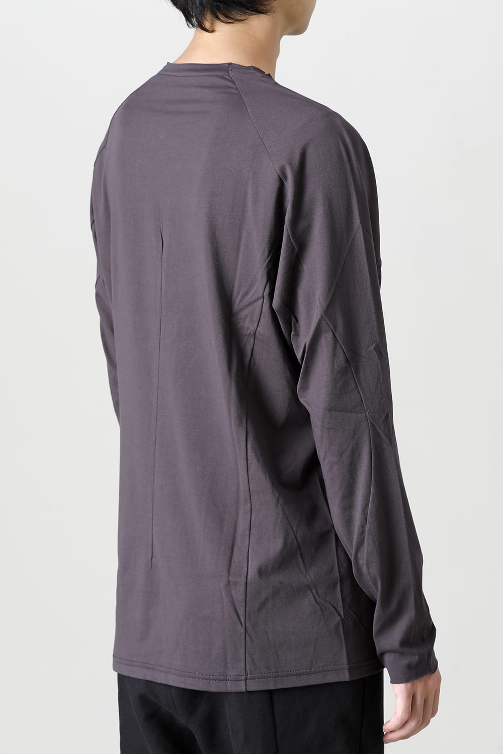 Long sleeve 100/3 suvin cotton jersey Purple Gray
