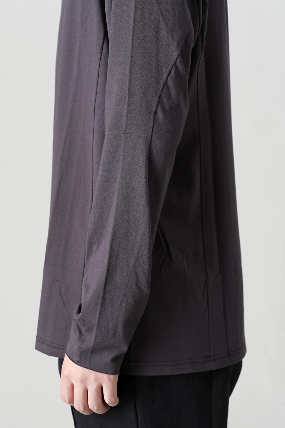 Long sleeve 100/3 suvin cotton jersey Purple Gray