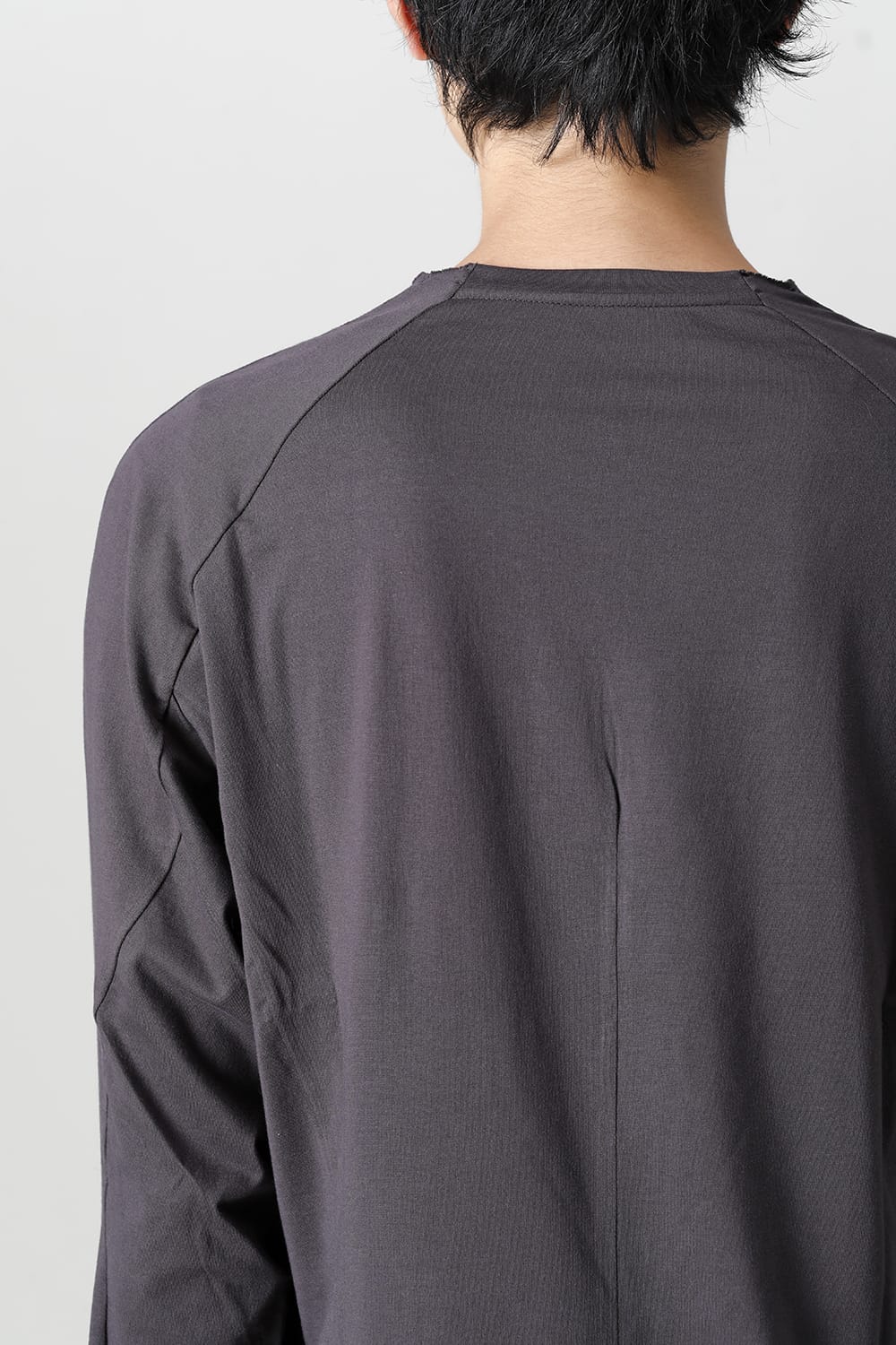 Long sleeve 100/3 suvin cotton jersey Purple Gray