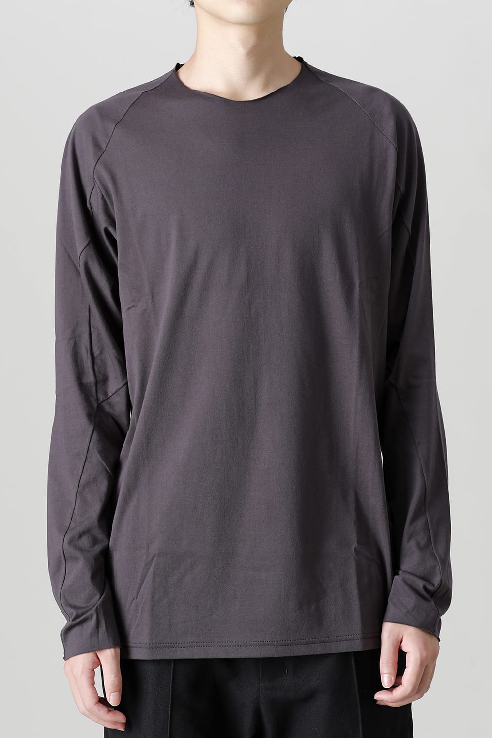 Long sleeve 100/3 suvin cotton jersey Purple Gray