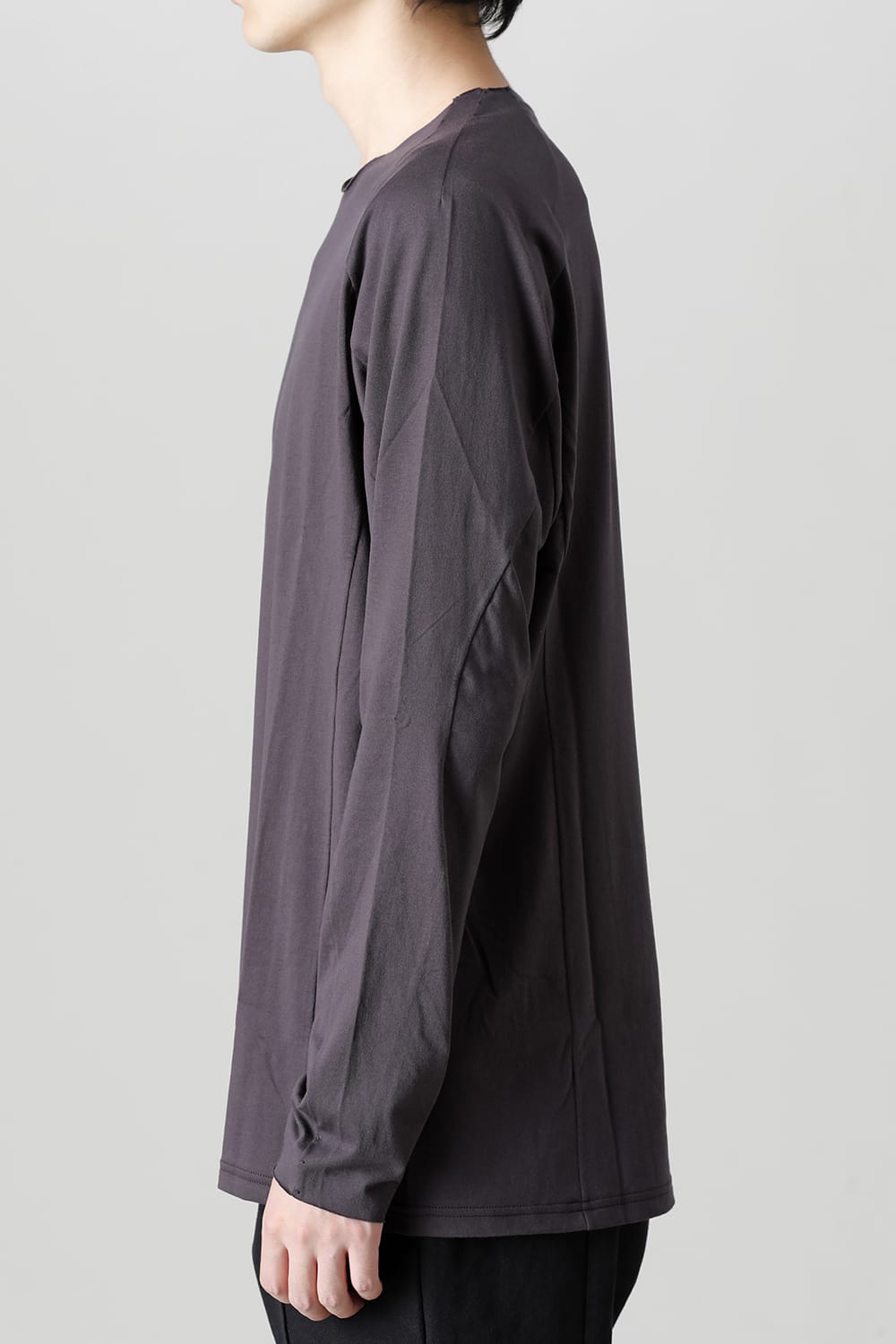 Long sleeve 100/3 suvin cotton jersey Purple Gray