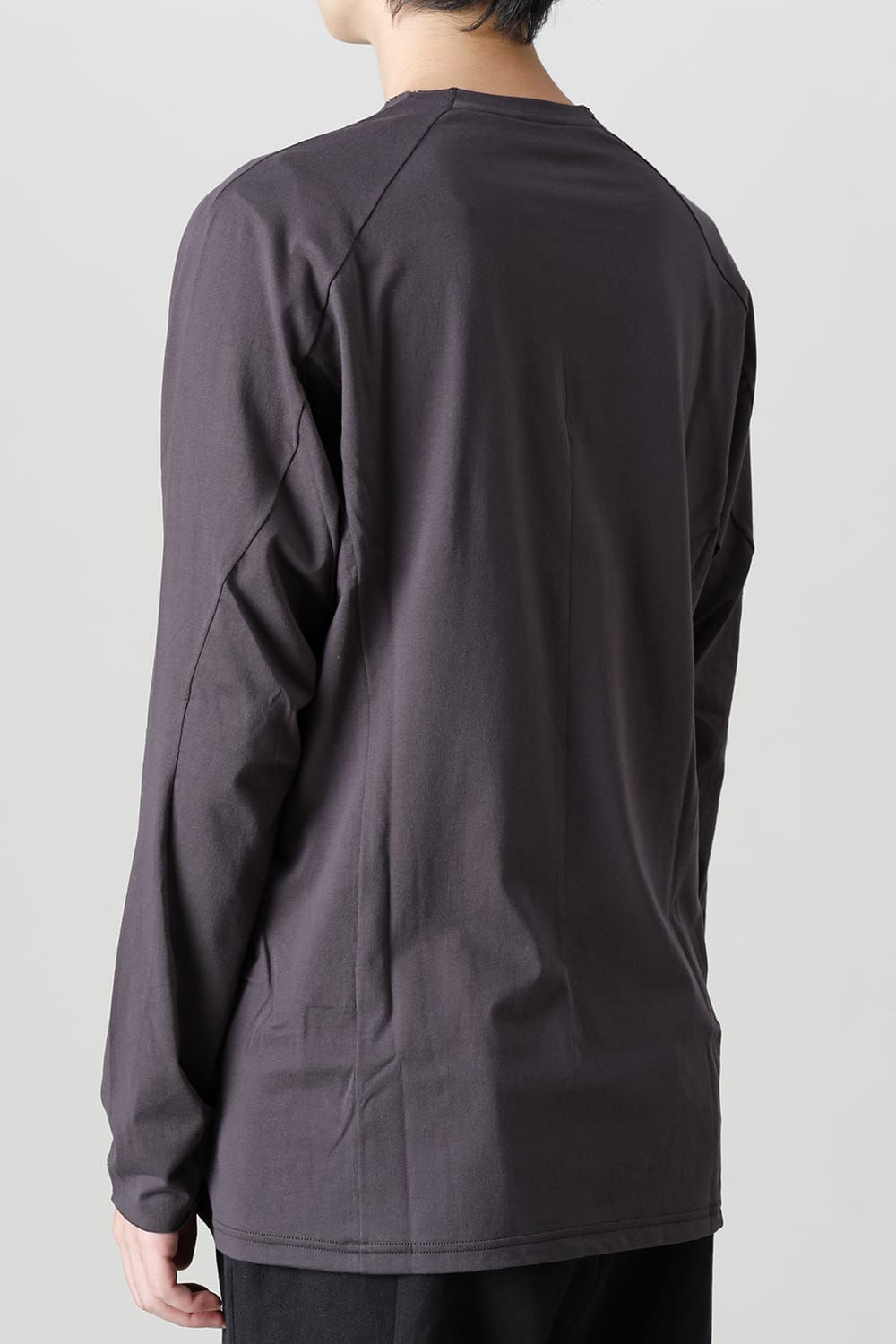 Long sleeve 100/3 suvin cotton jersey Purple Gray