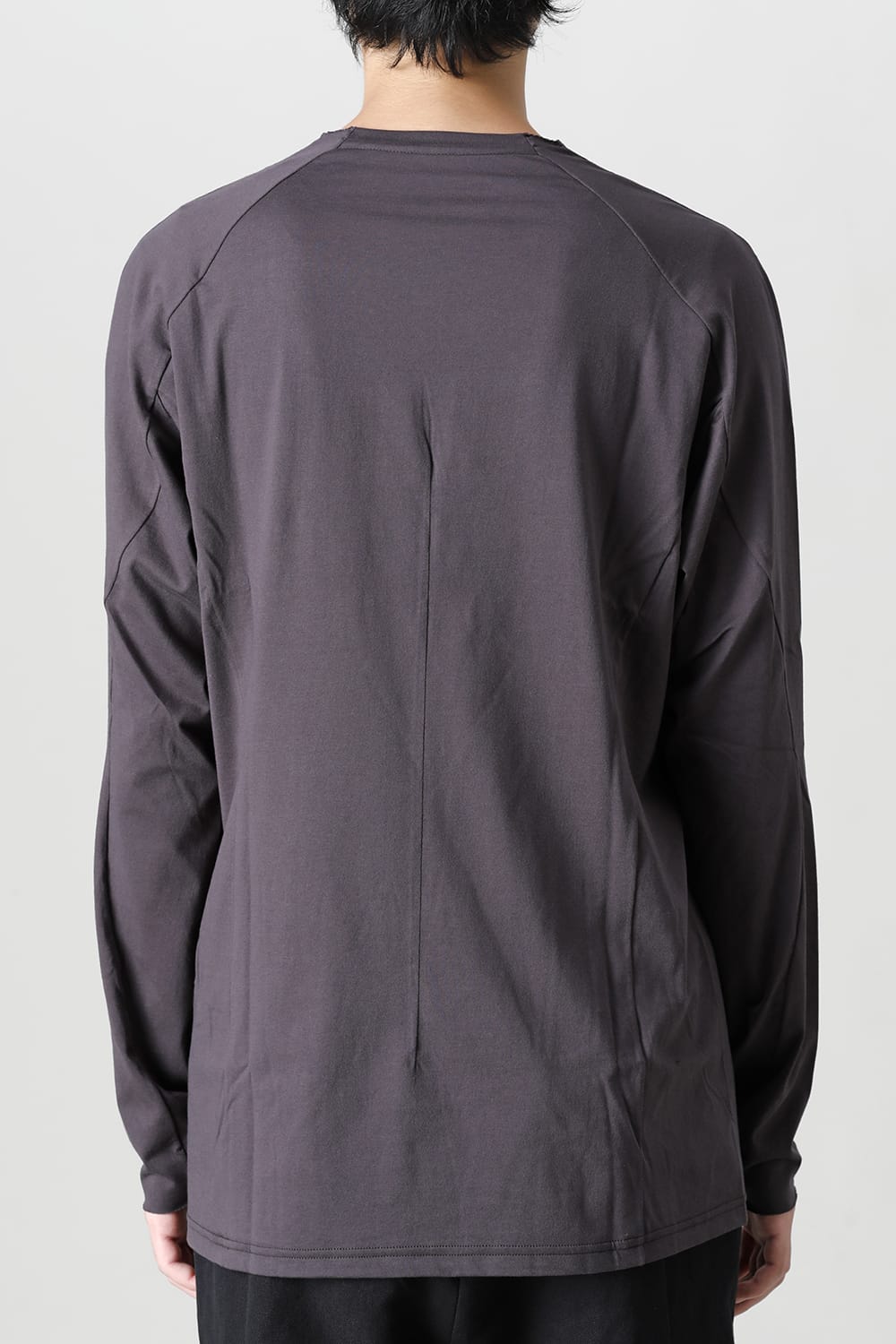 Long sleeve 100/3 suvin cotton jersey Purple Gray