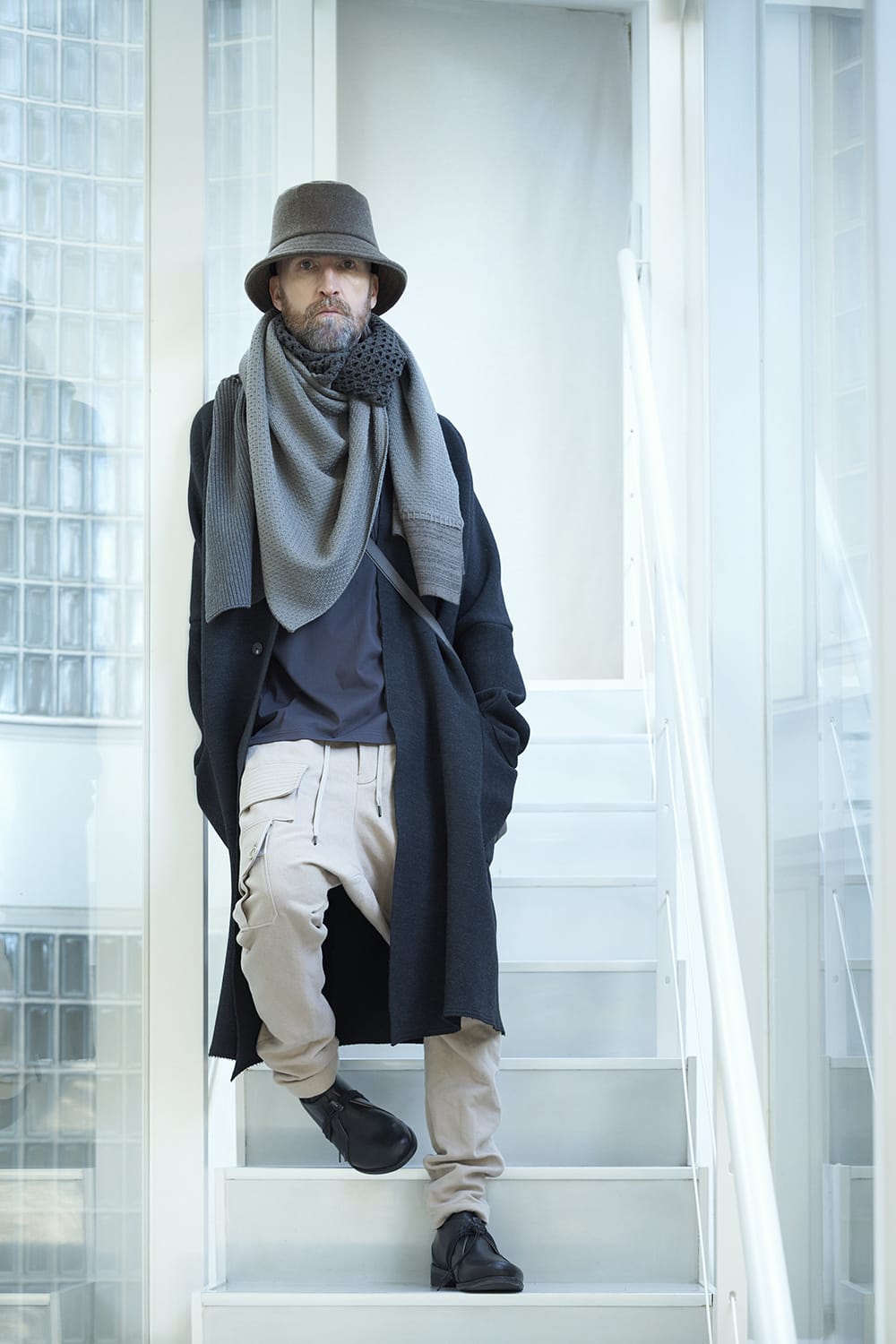 Long sleeve 100/3 suvin cotton jersey Purple Gray