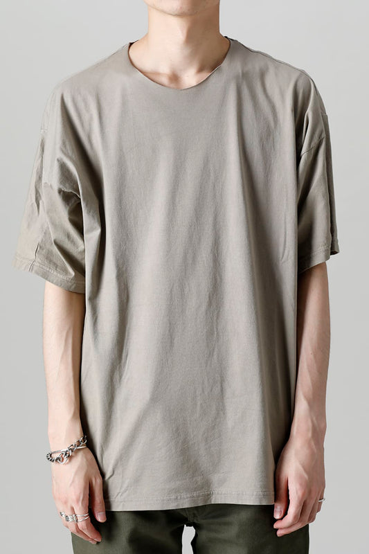 Short sleeve 100/3 Salt shrinking jersey Beige Gray