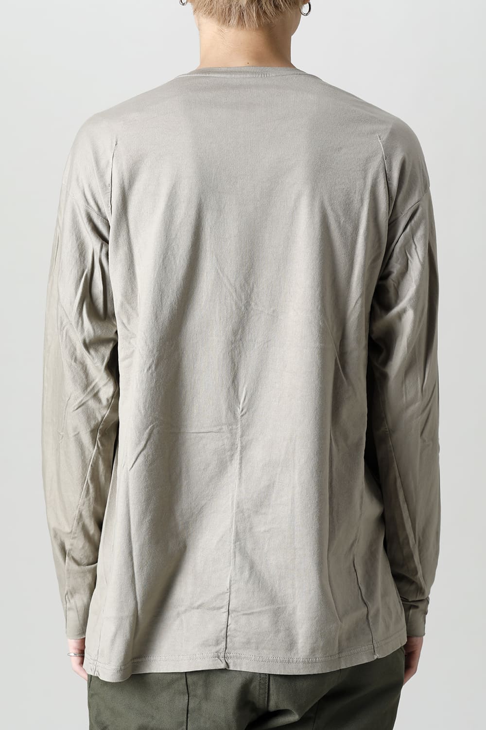 Long sleeve 100/3 Salt shrinking jersey Beige Gray