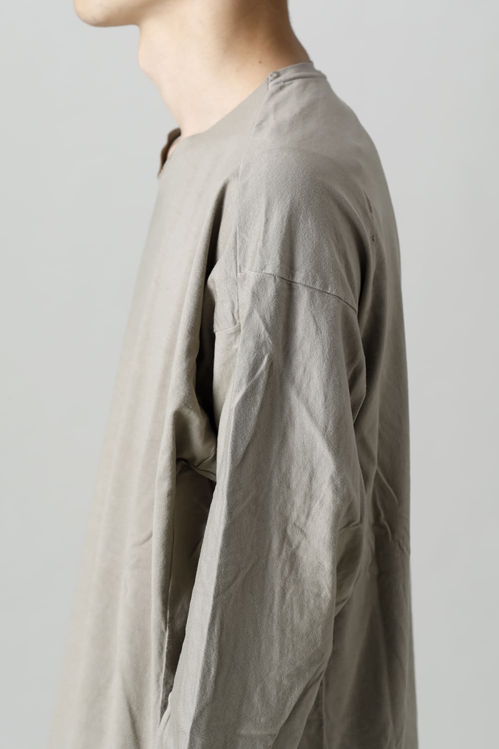 Long sleeve 100/3 Salt shrinking jersey Beige Gray