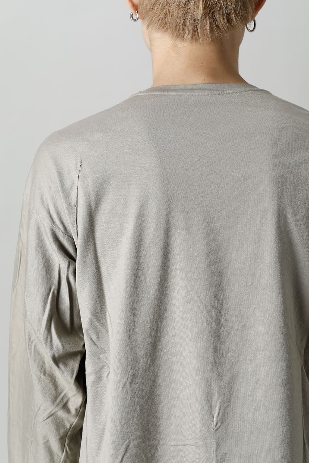 Long sleeve 100/3 Salt shrinking jersey Beige Gray