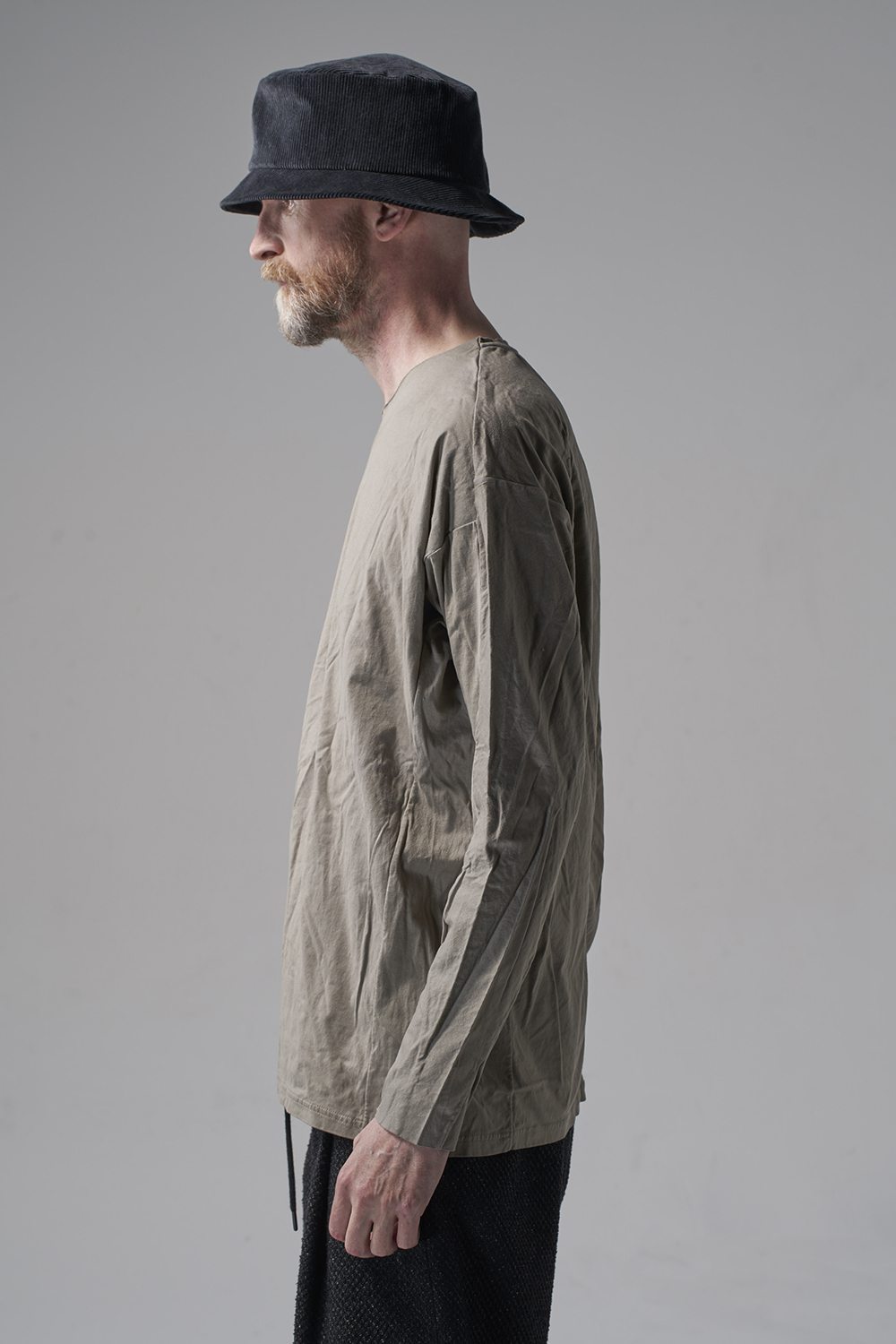 Long sleeve 100/3 Salt shrinking jersey Beige Gray