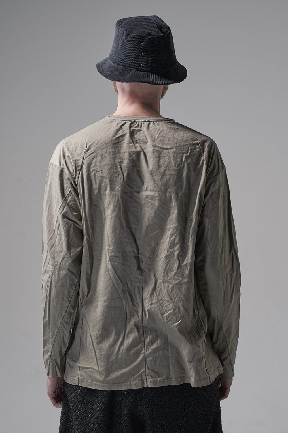 Long sleeve 100/3 Salt shrinking jersey Beige Gray