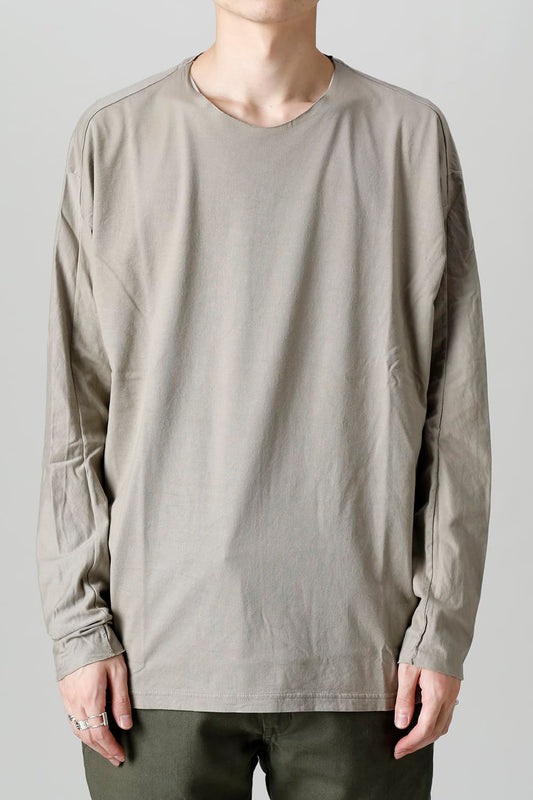 Long sleeve 100/3 Salt shrinking jersey Beige Gray