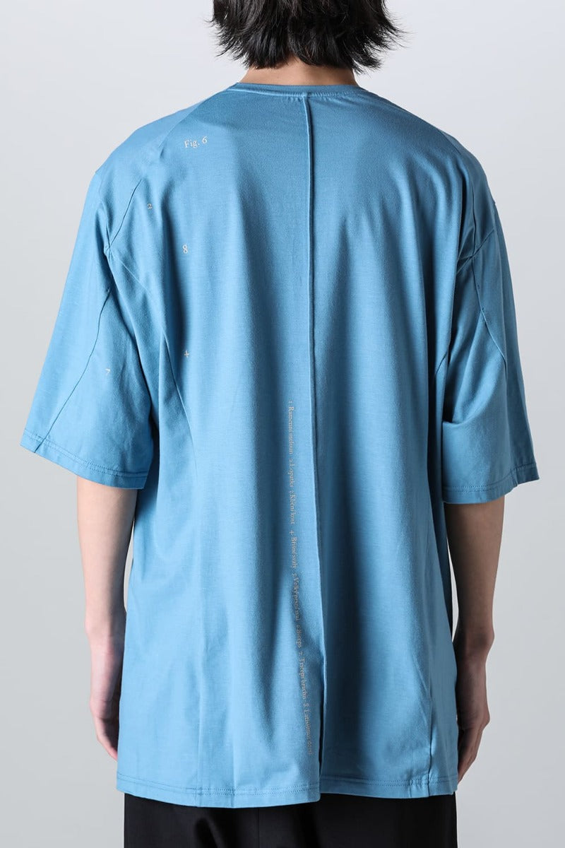 Short sleeve cotton stretch jersey  Fade Blue