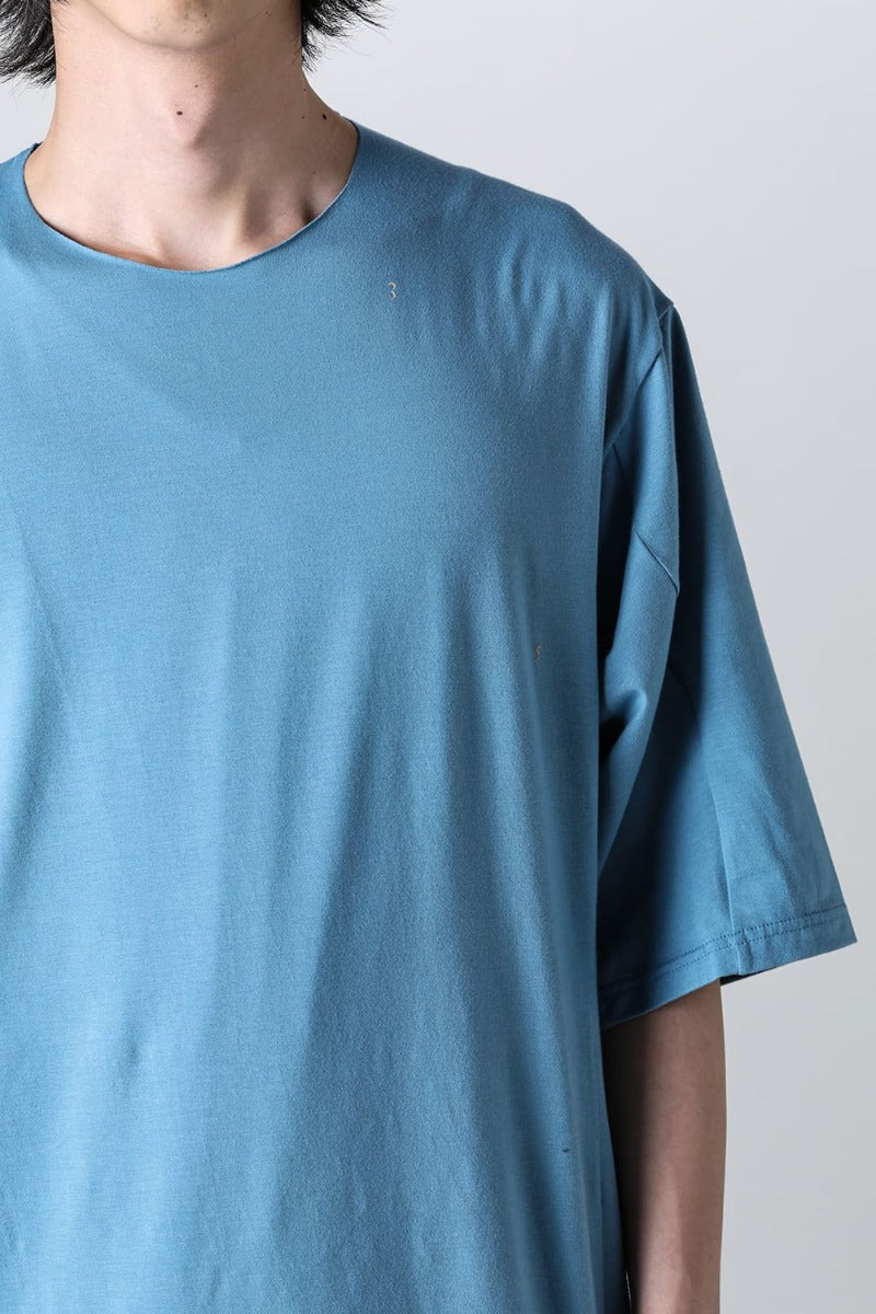 Short sleeve cotton stretch jersey  Fade Blue