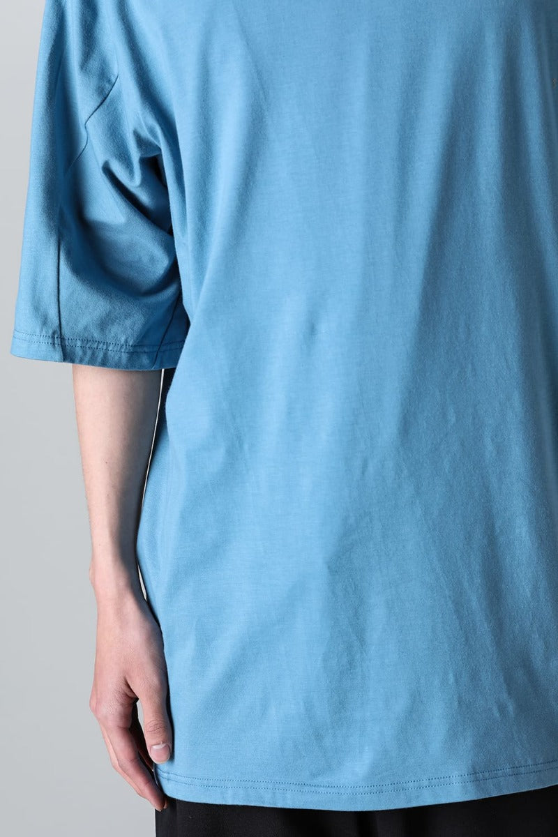 Short sleeve cotton stretch jersey  Fade Blue