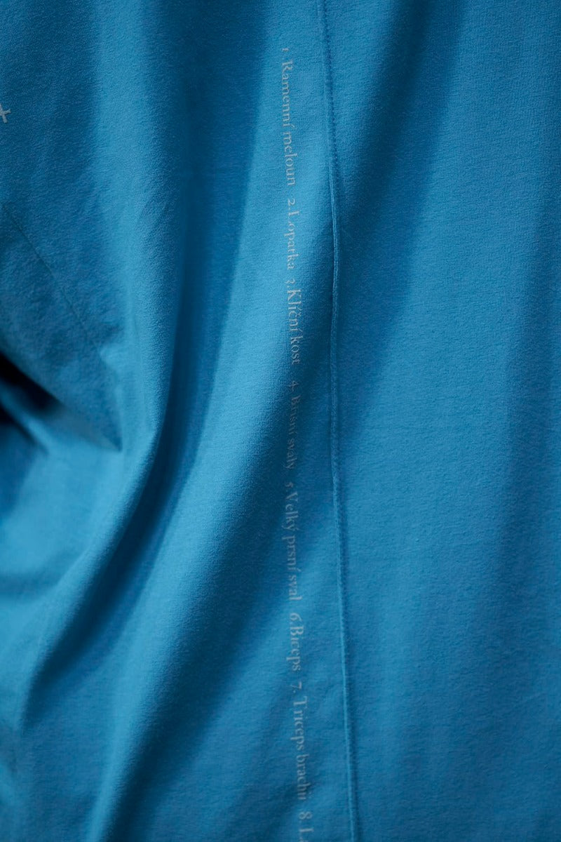 Print Long sleeve cotton stretch jersey  Fade Blue