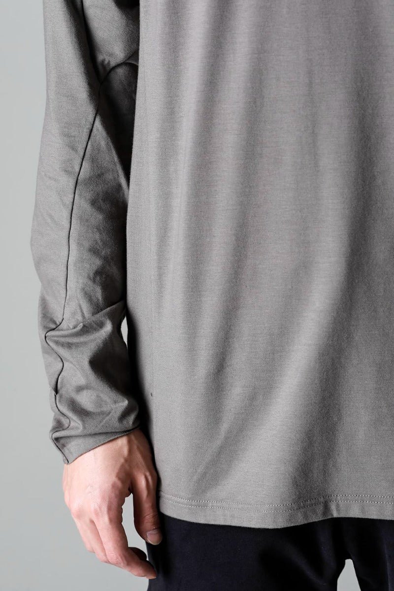 Print Long sleeve cotton stretch jersey  Mud Gray