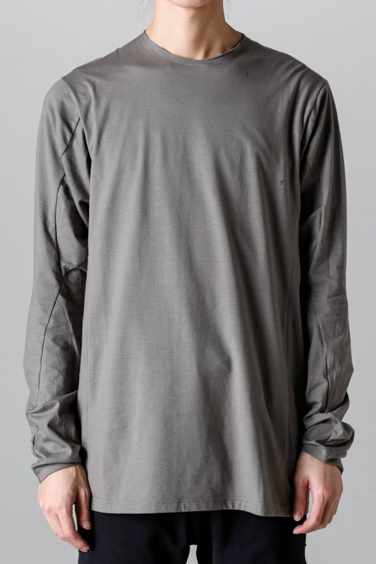 Print Long sleeve cotton stretch jersey  Mud Gray