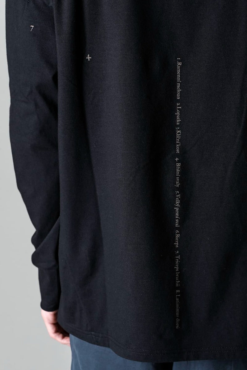 ロングスリーブ コットンストレッチジャージー  ブラック