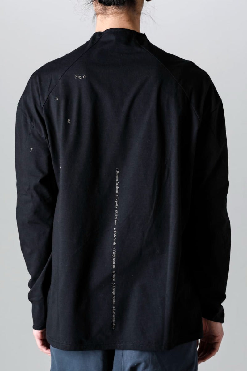 ロングスリーブ コットンストレッチジャージー  ブラック