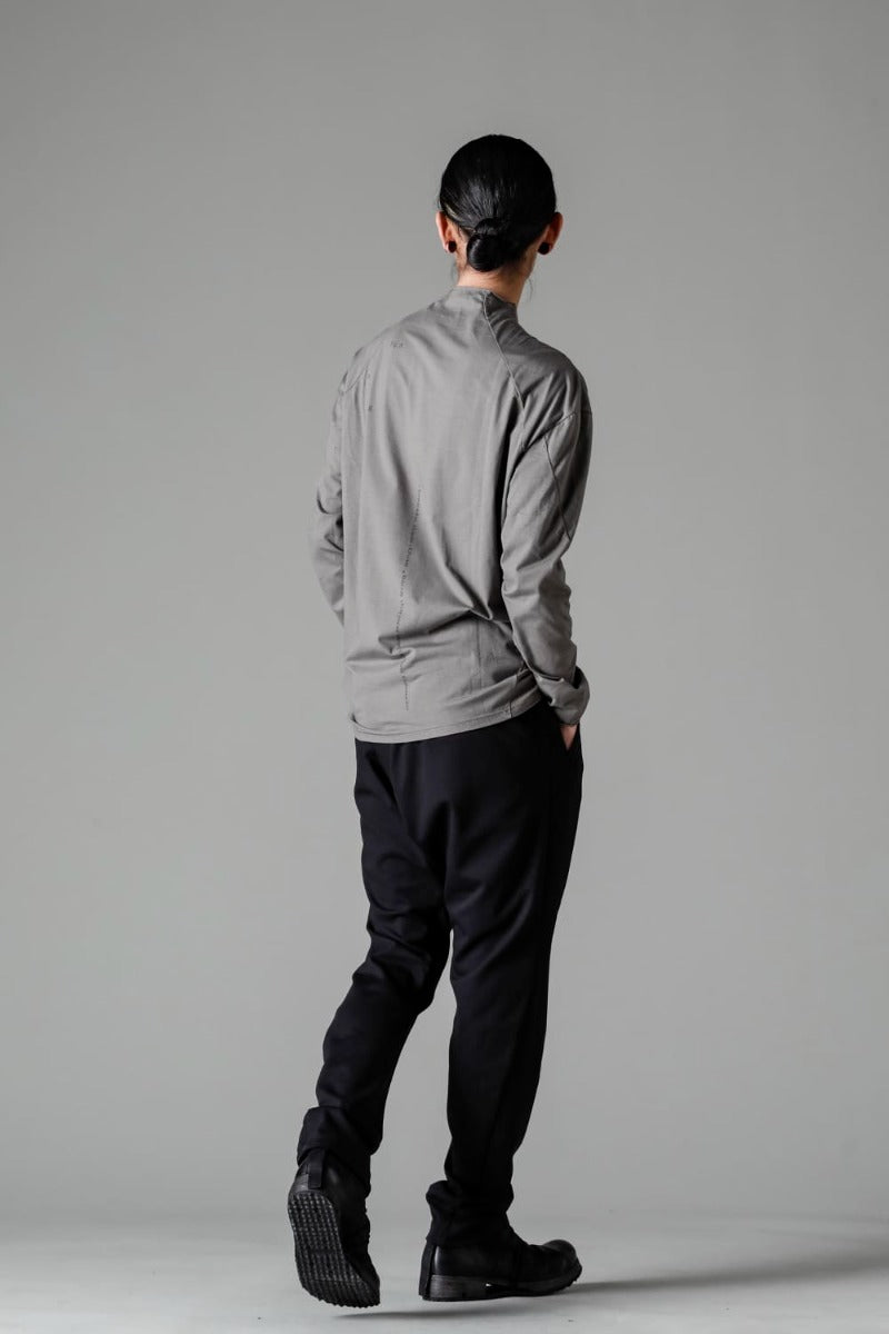 ロングスリーブ コットンストレッチジャージー  マッドグレー