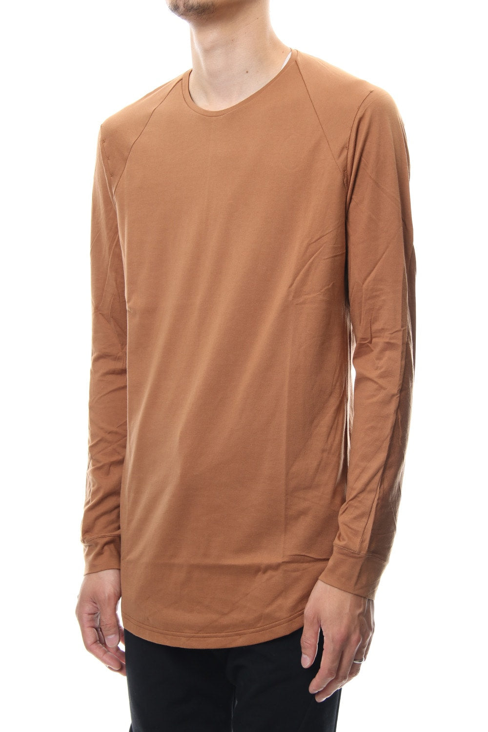 Long sleeve  egyptian cotton  jersey ( SUVIN ) Camel