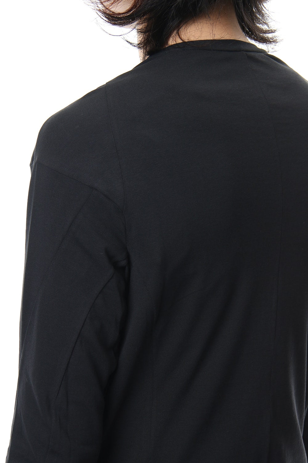 Long sleeve cotton stretch jersey - Black