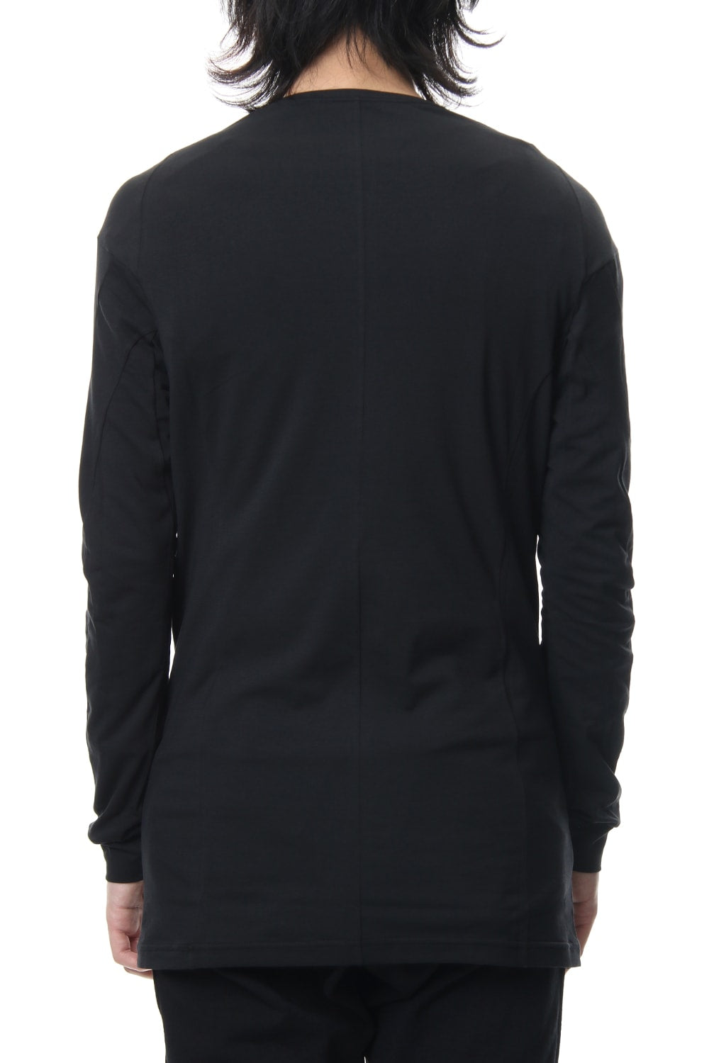Long sleeve cotton stretch jersey - Black