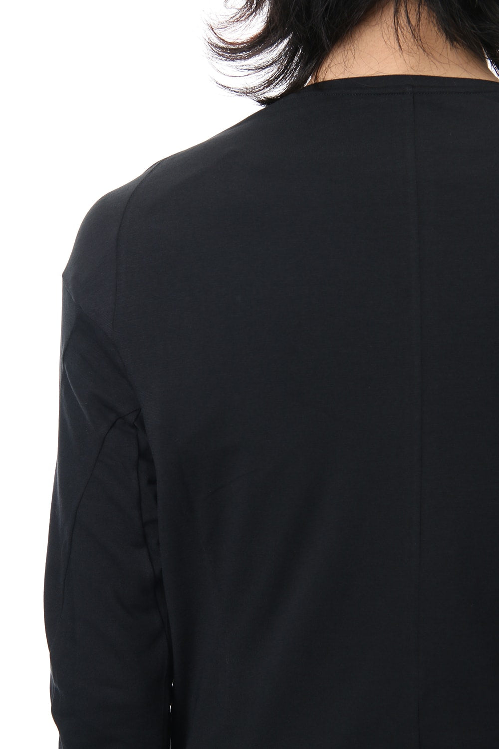 Long sleeve cotton stretch jersey - Black