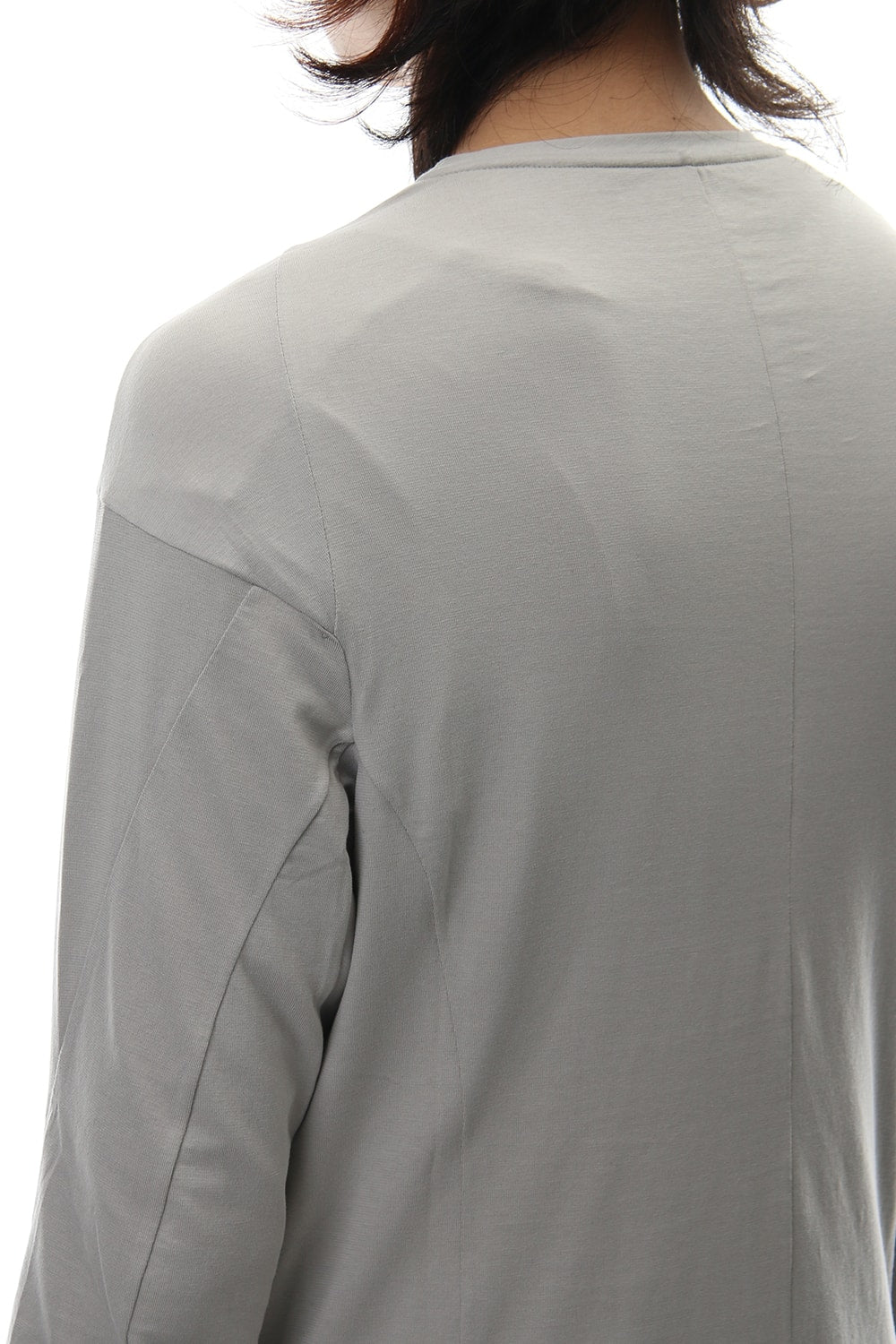 Long sleeve cotton stretch jersey - Plaster