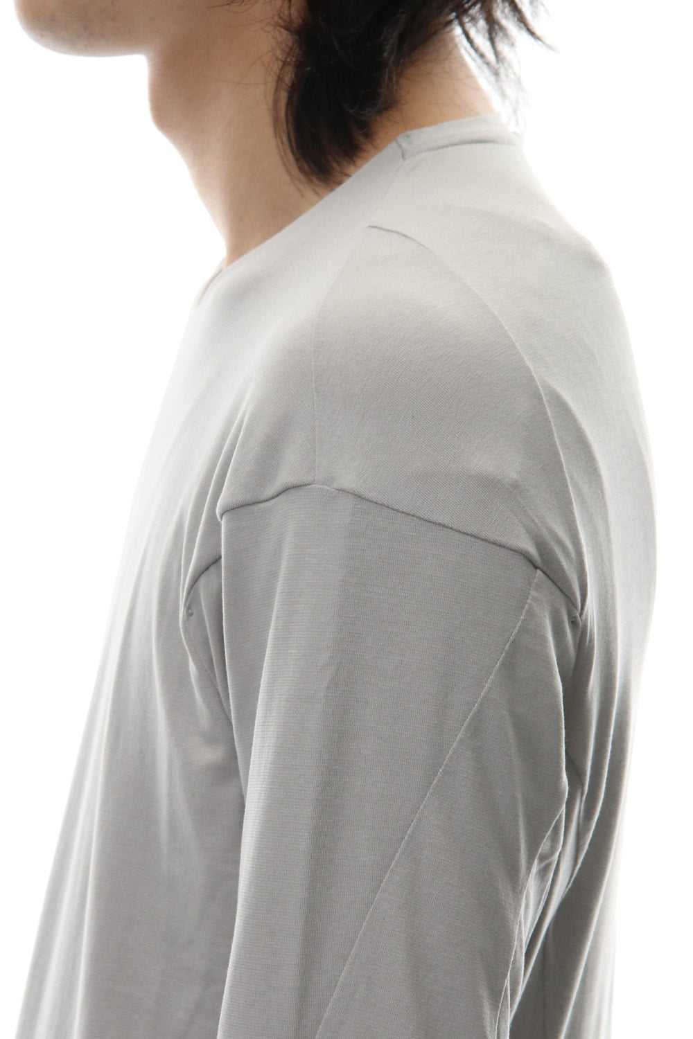 Long sleeve cotton stretch jersey - Plaster