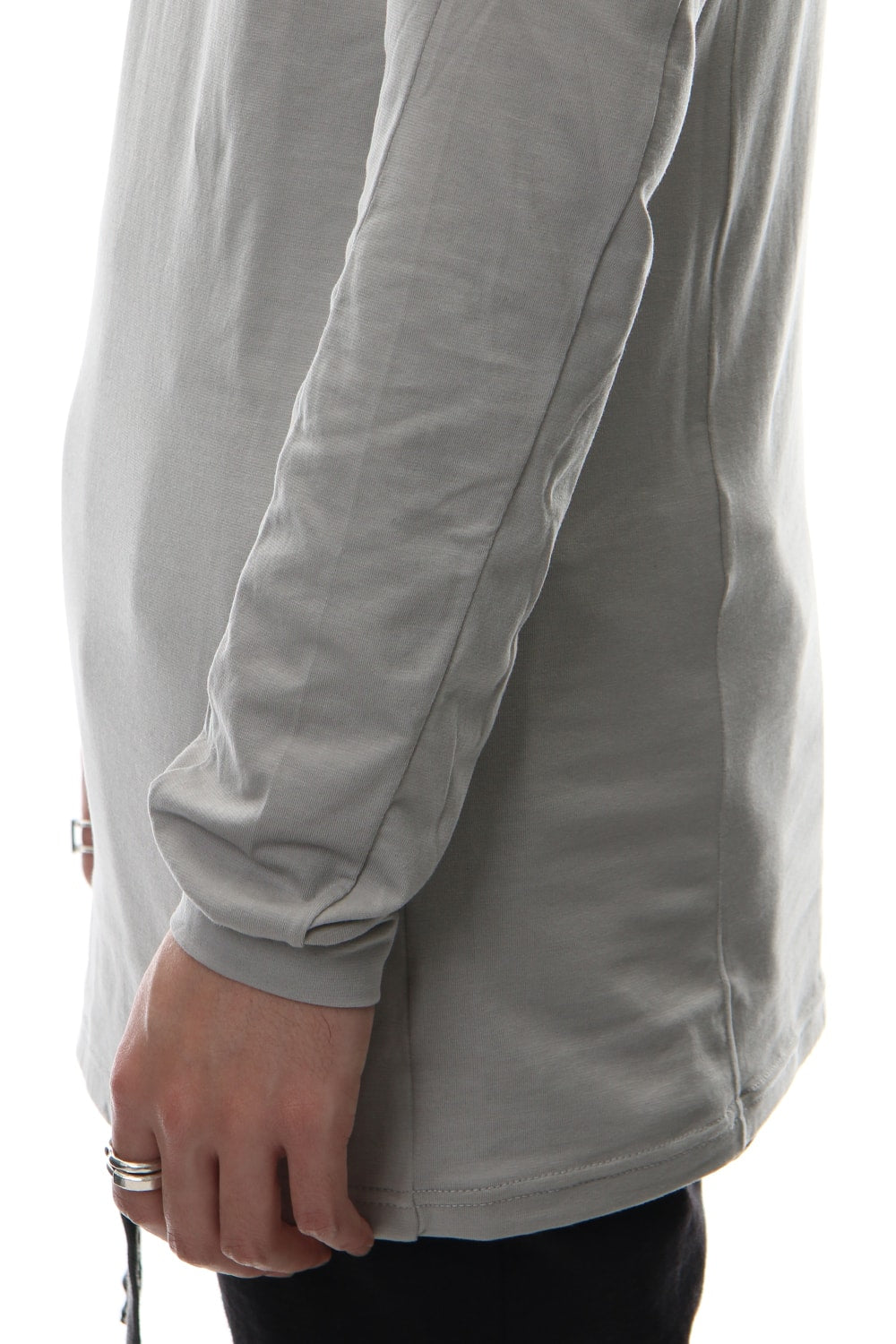 Long sleeve cotton stretch jersey - Plaster